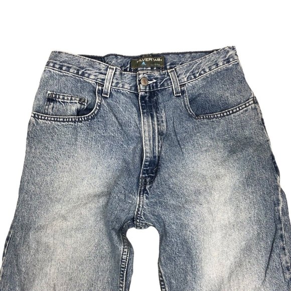 Vintage Levis SilverTab Men 32x32 Y2K Light Wash Loose Fit Denim Jeans - Picture 2 of 13